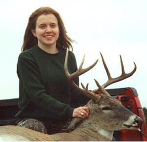 Liz with deer